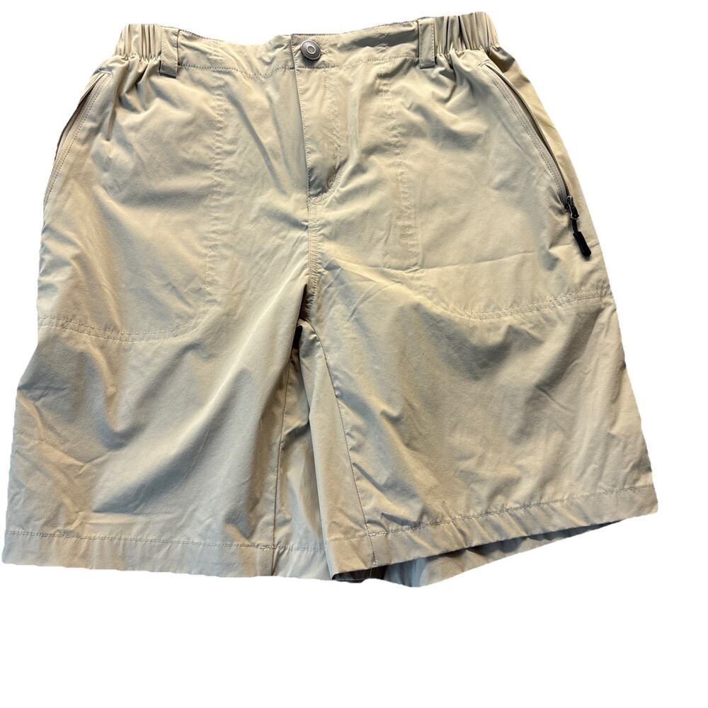 Pudolla Hiking Shorts men's Light weight Stretch Quick Dry Size L Beige